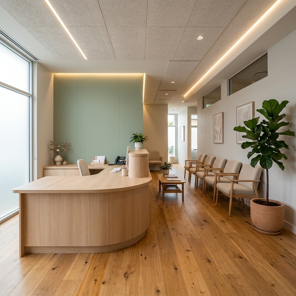 Medical suite reception and waiting area in Point Cook